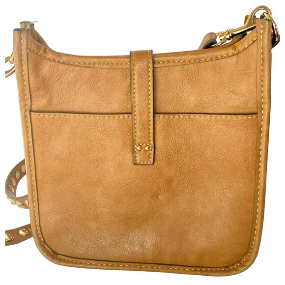 Steve Madden Vegan Leather Crossbody Bag Wylie Studded Studs Camel Tan Brown - Picture 9 of 9